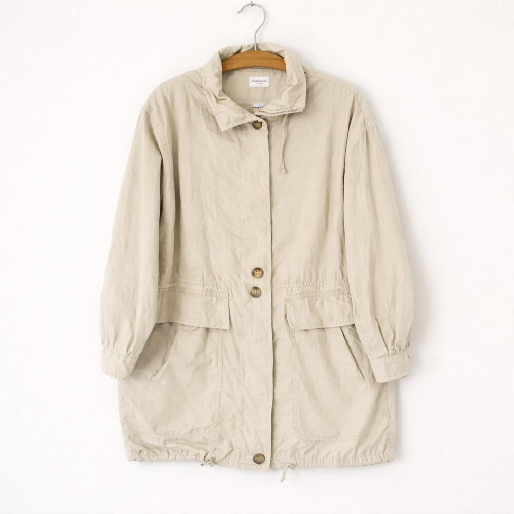VINTAGE | Light Brown Zipup Jacket Spring Jacket - Women's Large